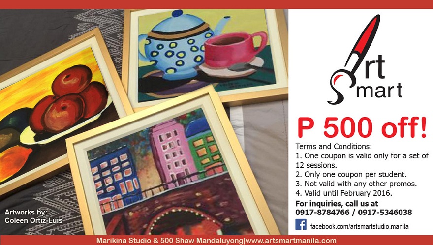 Save PHP 500 on our 12-Session Art Classes