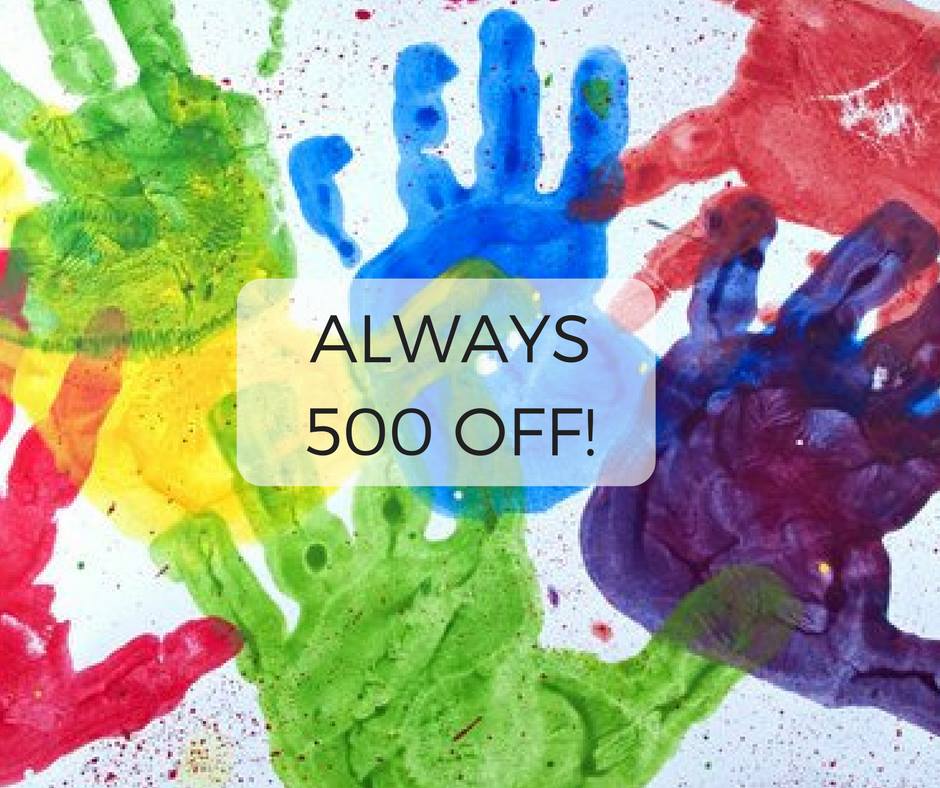 Always 500 OFF on Second Child at Art Smart